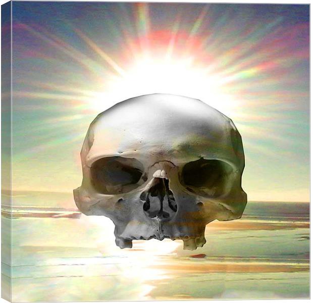  Skull Sunset Canvas Print by Matthew Lacey