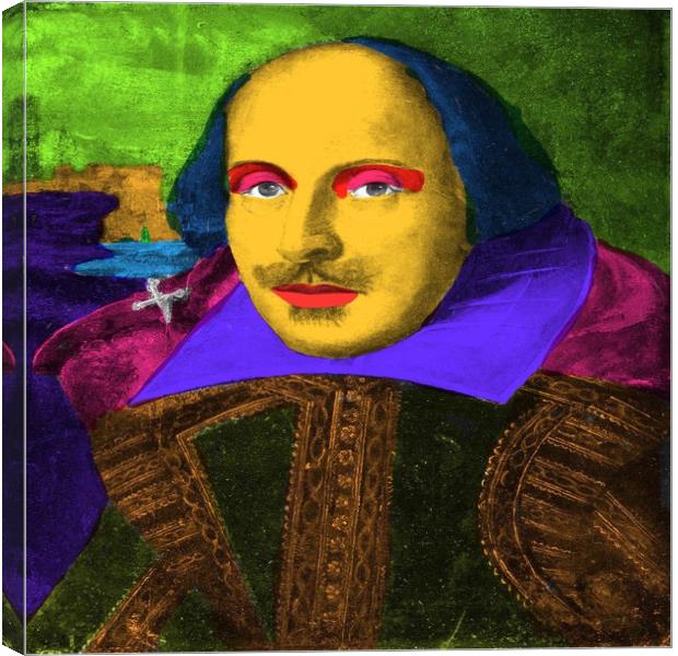 William Shakespeare Pop Art Canvas Print by Matthew Lacey
