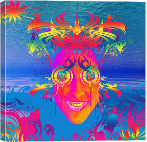 Psychedelic Fish Canvas Print by Matthew Lacey