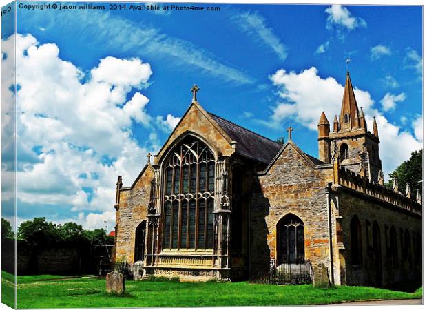 St Lawrences Church, Worcestershire Canvas Print by Jason Williams