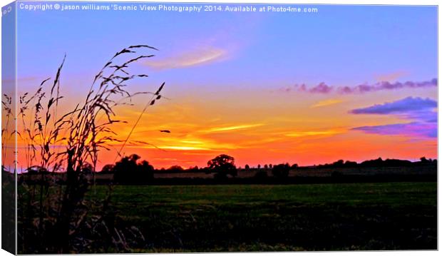 Country Sunset Canvas Print by Jason Williams