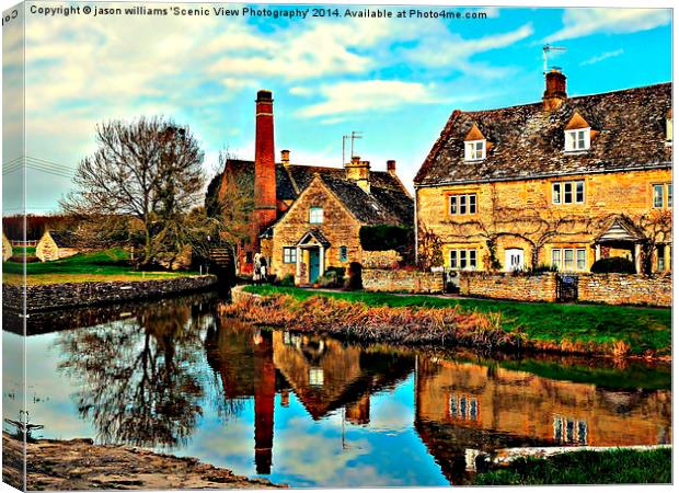 Picturesque Lower Slaughter Canvas Print by Jason Williams