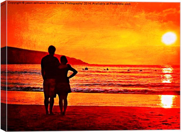 Together at Sunset Canvas Print by Jason Williams