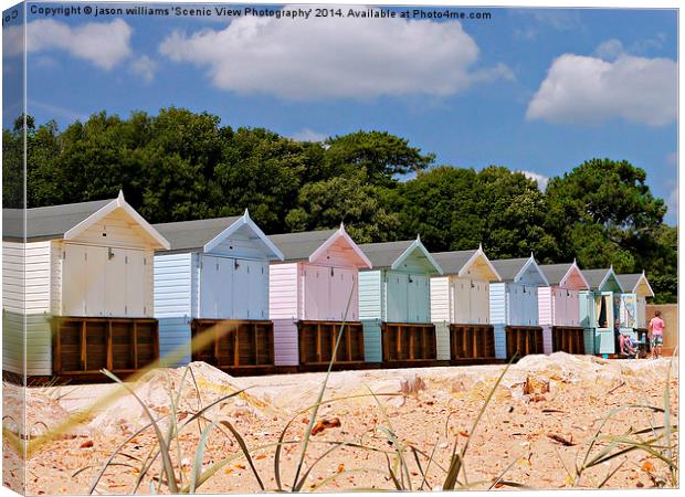  Beautiful Beach Huts  (Full Size) Canvas Print by Jason Williams