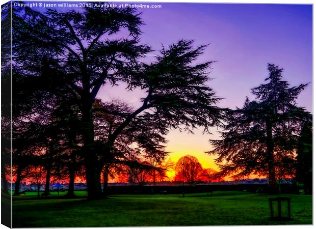  Sunset landscape Canvas Print by Jason Williams