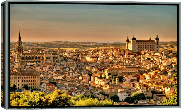 Toledo, Spain, in evening light Canvas Print by Geoffrey Higges