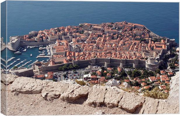 Dubrovnik Old Walled City, Croatia Canvas Print by Geoffrey Higges