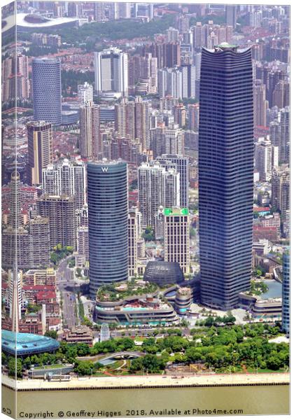 White Magnolia Plaza, Shanghai, China Canvas Print by Geoffrey Higges