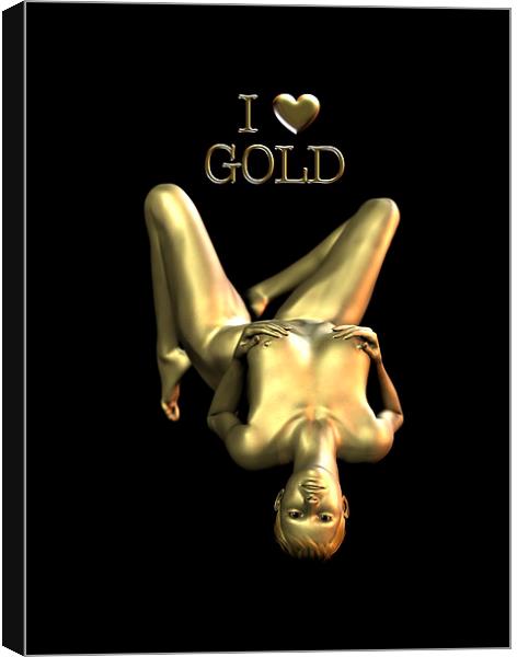 I Love Gold Canvas Print by Patrick Giner
