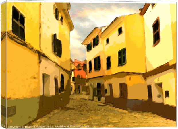 Sunkissed Streets of Ciutadella Menorca Canvas Print by Deanne Flouton