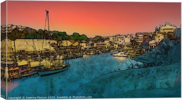 Serenading Colors of the Sea Ciudadela Menorca Canvas Print by Deanne Flouton