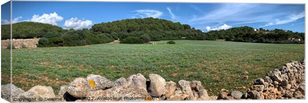  Landscape Panorama in Menorca Canvas Print by Deanne Flouton