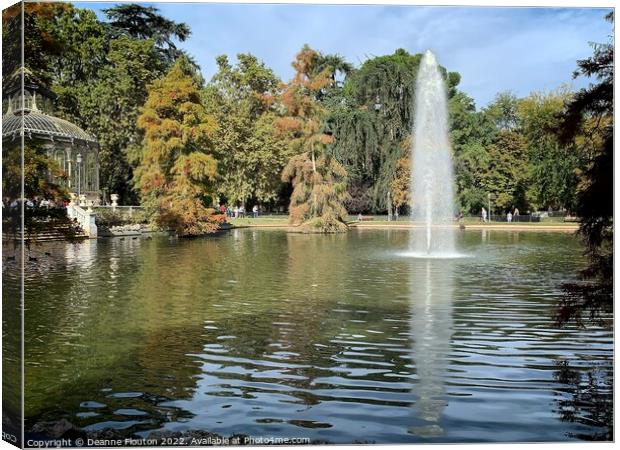 Tranquil Oasis in Madrid Canvas Print by Deanne Flouton