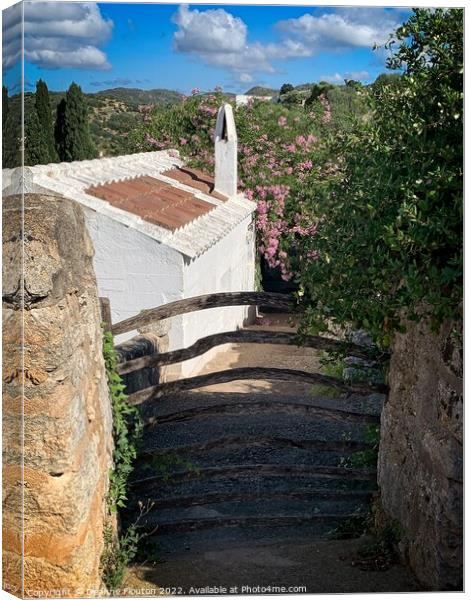 Rustic Charm of a Migjorn Menorca Cottage Canvas Print by Deanne Flouton