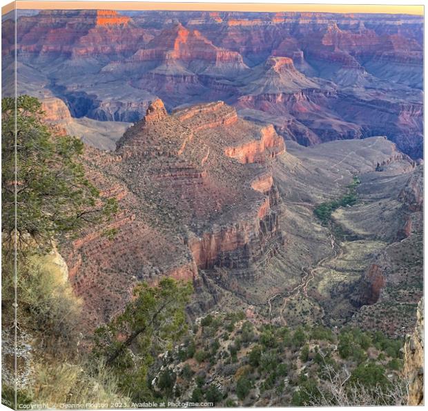 Awe Inspiring Sunrise at the Gran Canyon Canvas Print by Deanne Flouton