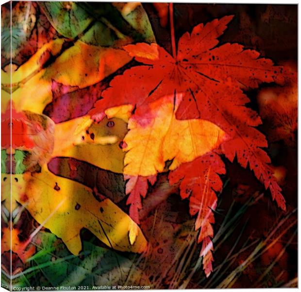Autumns Fiery Canvas Canvas Print by Deanne Flouton