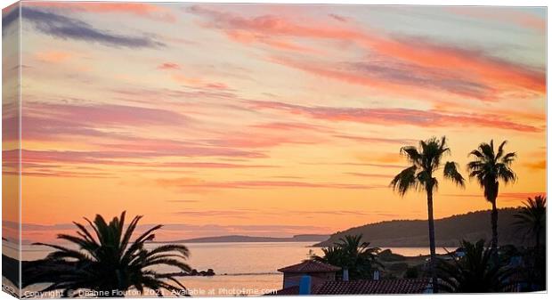  Sunset Silhouettes Menorca Canvas Print by Deanne Flouton