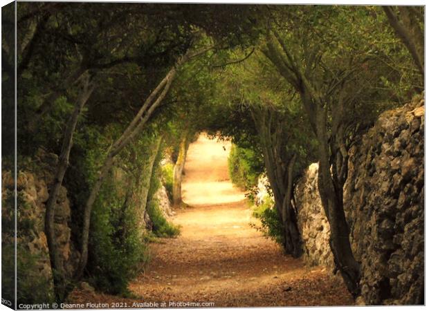  Enchanting Tree Arches of Es Migjorn Menorca Canvas Print by Deanne Flouton