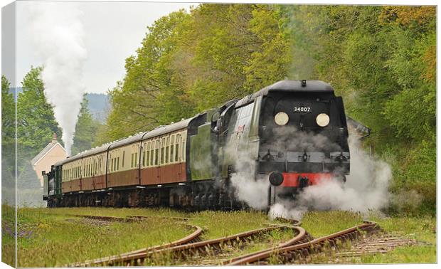  34007 Wadebridge on departure. Canvas Print by Ashley Jackson