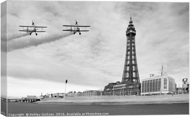 Wing Walkers at Blackpool Canvas Print by Ashley Jackson