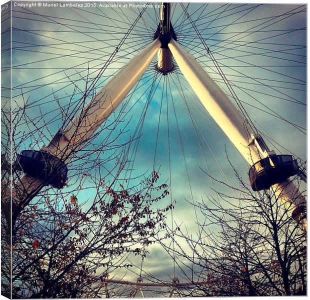  London Eye, London Canvas Print by Muriel Lambolez
