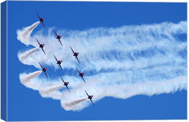 Red Arrows Canvas Print by Andy Huntley