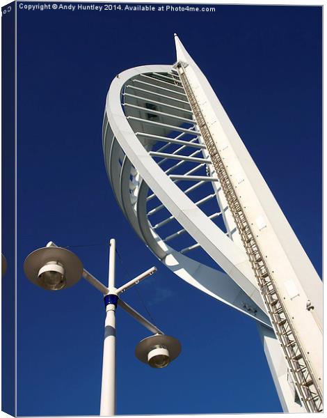 Spinnaker Tower & Lamp post Canvas Print by Andy Huntley