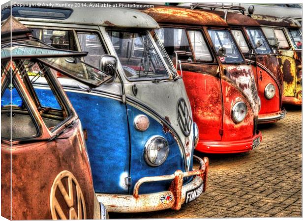 VW Campervans Canvas Print by Andy Huntley
