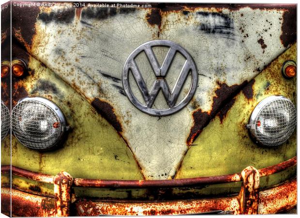 VW Campervan Canvas Print by Andy Huntley