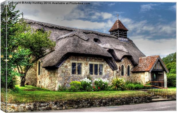 Thatched Church Canvas Print by Andy Huntley