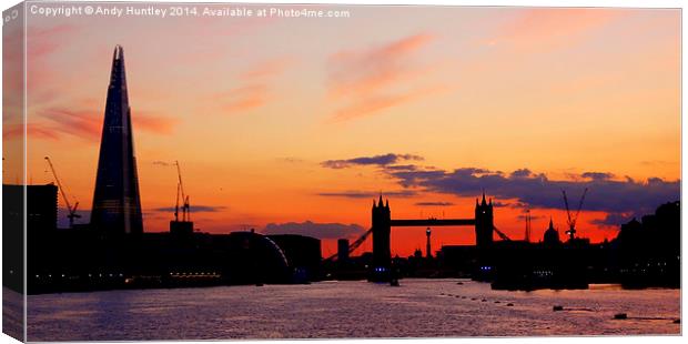London at Dusk Canvas Print by Andy Huntley