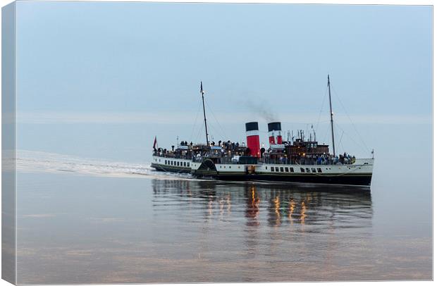  The Waverley Emerges from the Mist Canvas Print by Carolyn Eaton