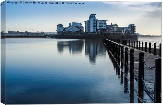  Knightstone Island, Weston-super-Mare Canvas Print by Carolyn Eaton