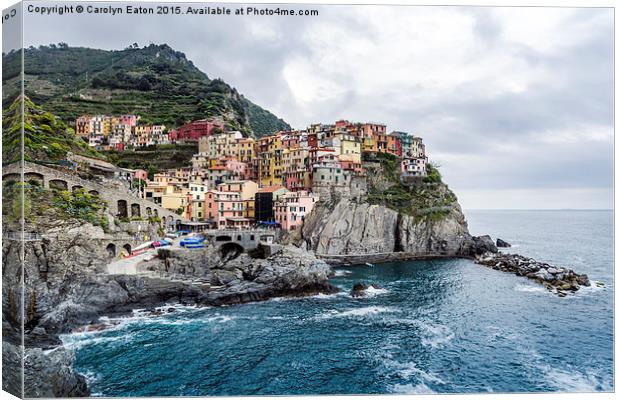  Manarola, Cinque Terre, Italy Canvas Print by Carolyn Eaton