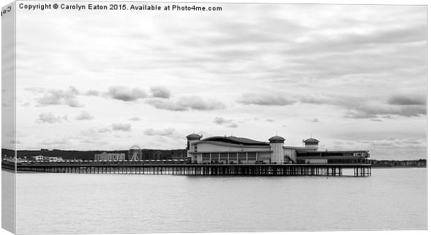  The Grand Pier, Weston-super-Mare in B&W Canvas Print by Carolyn Eaton