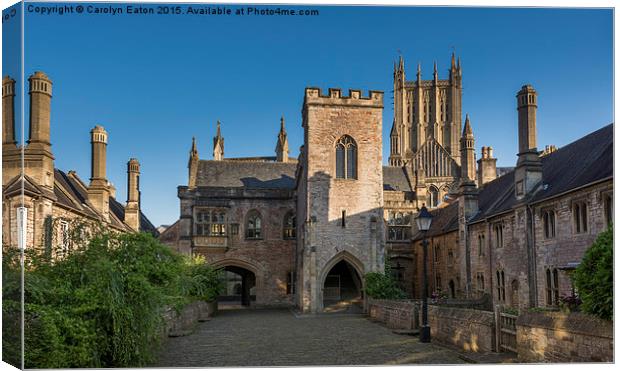  Vicar's Close, Wells Cathedral, Somerset Canvas Print by Carolyn Eaton