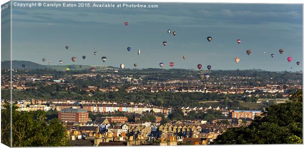  Balloons over Bristol Canvas Print by Carolyn Eaton