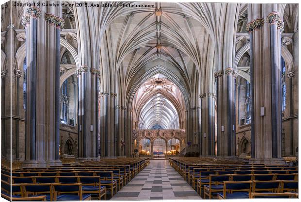  Bristol Cathedral Canvas Print by Carolyn Eaton