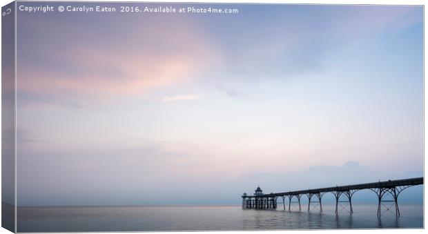 Clevedon Pier Canvas Print by Carolyn Eaton