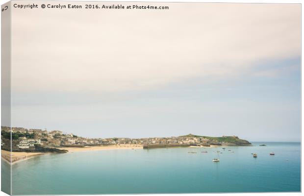 St Ives from Portminster Point Canvas Print by Carolyn Eaton