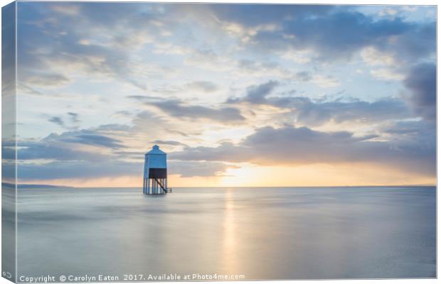 The Lower Lighthouse at Burnham on Sea Canvas Print by Carolyn Eaton