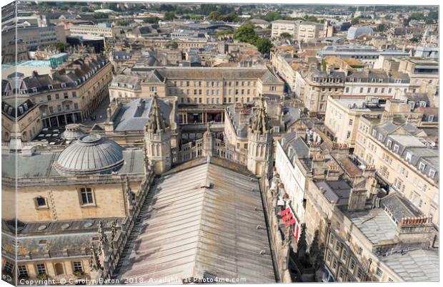 Bath from The Abbey Roof Canvas Print by Carolyn Eaton