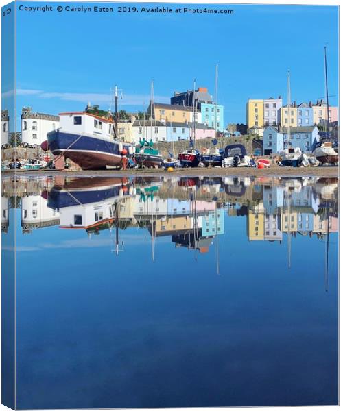 Tenby Harbour Canvas Print by Carolyn Eaton