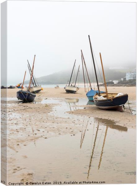 Misty Morning in St Ives Canvas Print by Carolyn Eaton
