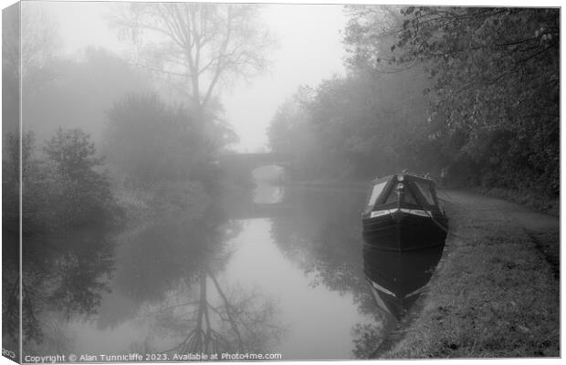 Mono canal scene Canvas Print by Alan Tunnicliffe