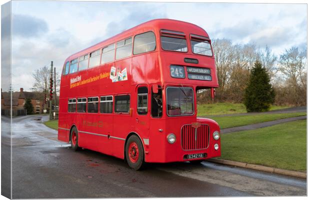 Double decker bus Canvas Print by Alan Tunnicliffe