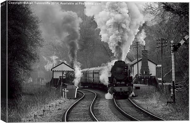  Letting off steam Canvas Print by Alan Tunnicliffe