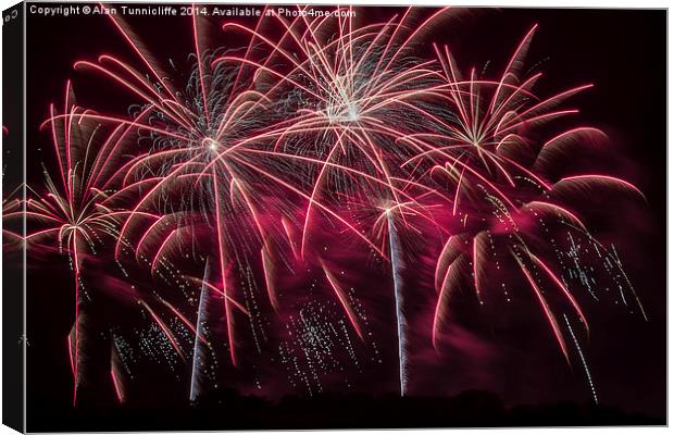  Fireworks Canvas Print by Alan Tunnicliffe