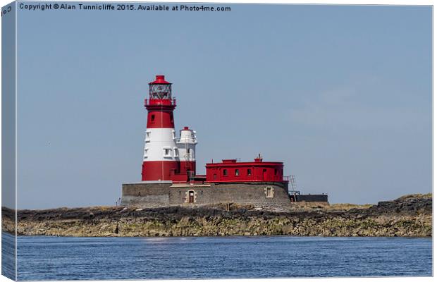  Longstone Lighthouse Canvas Print by Alan Tunnicliffe