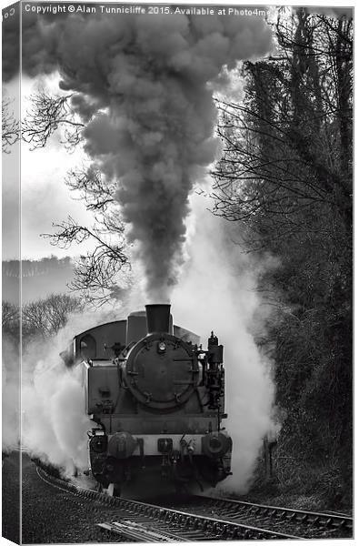  Letting off steam Canvas Print by Alan Tunnicliffe